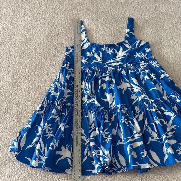 Petal & Pup Cotton Blue and White Floral Babydoll Dress XS - Picture 7 of 8